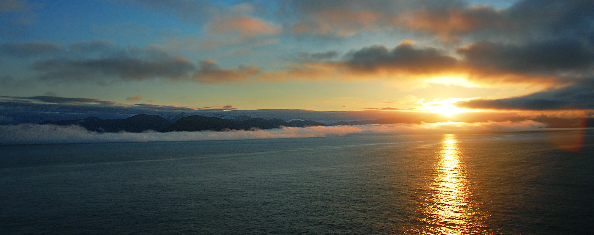 Sun over the ocean